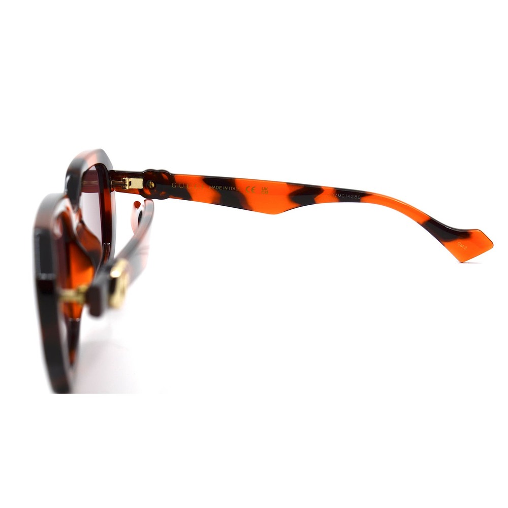 GUCCI GG1535S 005 HAVANA ORANGE VIOLET WOMEN'S AUTHENTIC SUNGLASSES - Picture 7 of 9